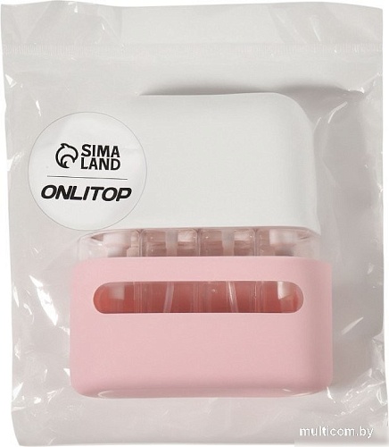 Набор флаконов для косметики Onlytop В контейнере 10795373 (4шт, розовый/белый)