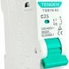 Выключатель нагрузки Tengen TGB1N-63, 1P, 25A, 6kA, 1M TGB1N-63-1-25C