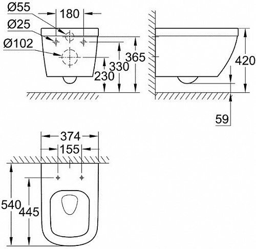 Унитаз Grohe Euro 39328000