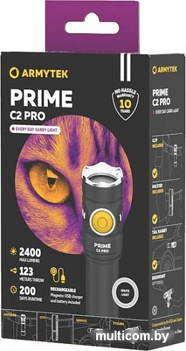 Фонарь Armytek Prime C2 Pro Magnet USB (белый)