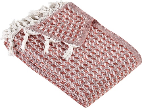 Meteor Devone с бахромой 200x230 (12309 терракотовый)