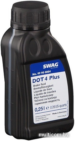 Тормозная жидкость SWAG Dot 4 Plus 0.25 л