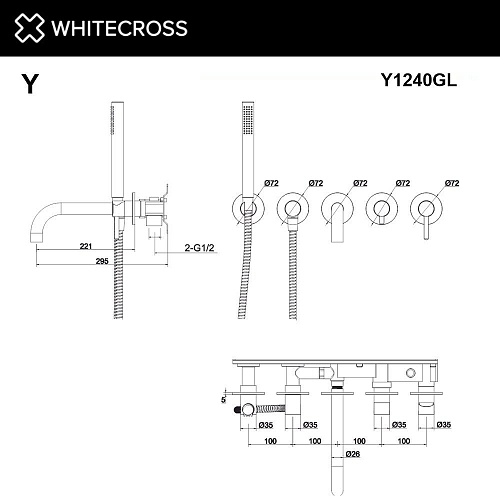 Смеситель Whitecross Y Y1240GL (золото)