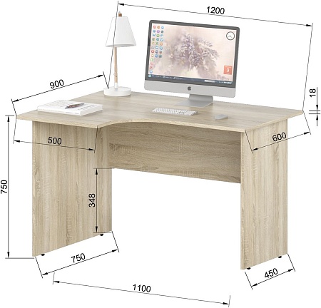 Стол Славянская столица С-1-12Л (дуб сонома)