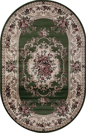 Ковер для жилой комнаты Merinos Colizey D057-OVAL-GREEN (1.5х2.3)