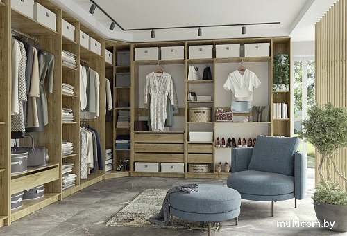 Шкаф-гармошка Евва Лайн ЛН-1U.240.94(0Z) (дуб кантри золотой)