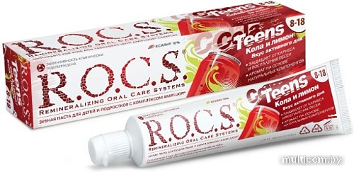 Зубная паста R.O.C.S Teens Вкус активного дня. Кола и Лимон 74 г