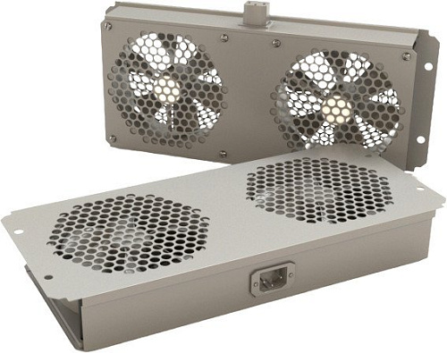 Блок вентиляторов для серверного шкафа Hyperline TFAB-T2FR-RAL7035