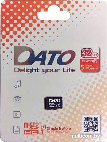 Карта памяти Dato microSDHC DTTF032GUIC10 32GB