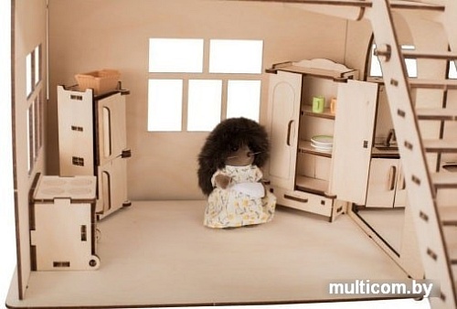 Кукольный домик ХэппиДом Коттедж с пристройкой HK-D004