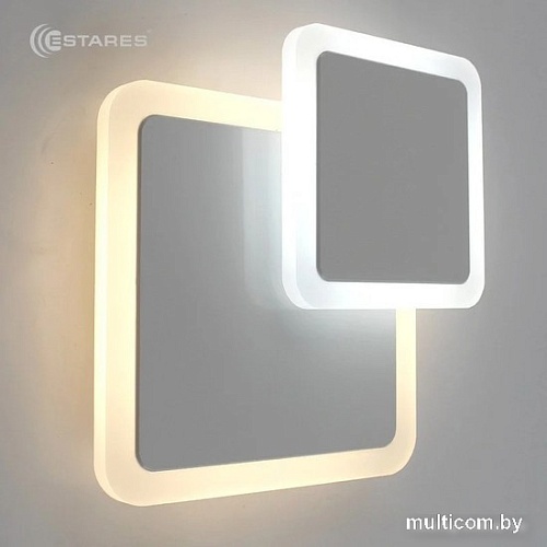 Бра Estares Geometria Square 12W 2S-184x53-WHITE/WHITE-220-IP20_2021