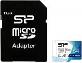 Карта памяти Silicon-Power Superior Pro microSDXC SP064GBSTXDU3V20AB 64GB (с адаптером)