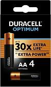 Батарейка DURACELL Optimum AA 4 шт. LR6/MX1500 12BP