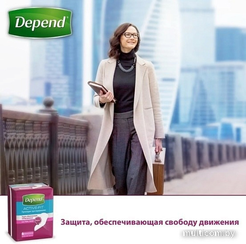 Урологические прокладки Depend Ultra Mini для женщин (12 шт)
