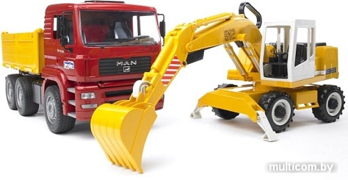 Bruder MAN TGA Construction truck with Liebherr Excavator 02751