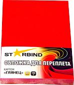 Картонная обложка для переплета Starbind A4 100 шт (глянцевая, красный)