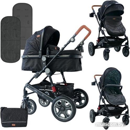 Универсальная коляска Lorelli Lora 2020 (2 в 1, black circles)