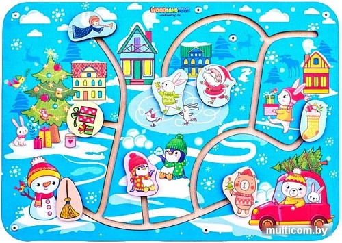 Лабиринт WoodLand Toys Новый год 114113