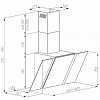 Каминная вытяжка MAUNFELD TRENT GLASS 60 серебристый / чёрный