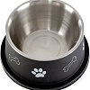 Миска ZooZooZoo Лапки и косточки SWT-6017-500/black (черный)