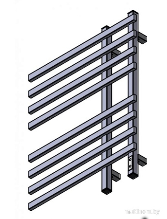 Полотенцесушитель Двин LX plaza neo 80/50 (Черный матовый)