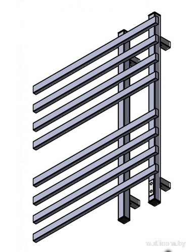 Полотенцесушитель Двин LX plaza neo 80/50 (Черный матовый)