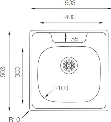 Кухонная мойка ZorG ZCL 5050 (микродекор)