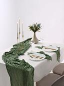 Дорожка на стол Этель 10875217 (зеленый)