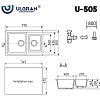 Кухонная мойка Ulgran U-505 (343 антрацит)