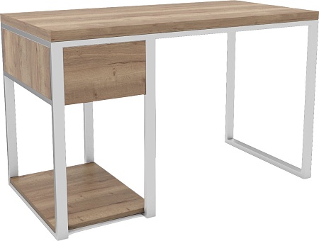 Стол Hype Mebel Дэск 120x60 (белый/дуб галифакс натуральный)