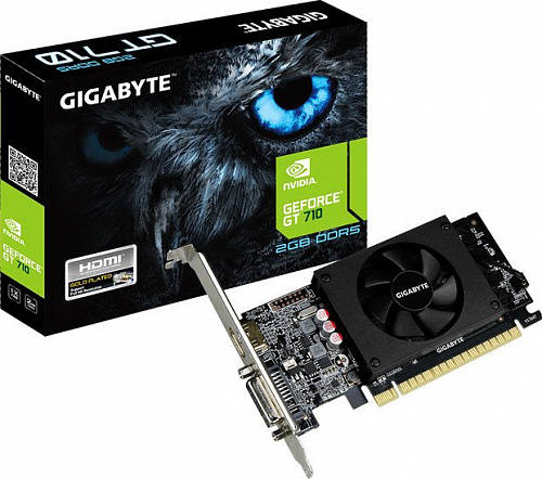 Видеокарта Gigabyte GeForce GT 710 2GB GDDR5 [GV-N710D5-2GL]