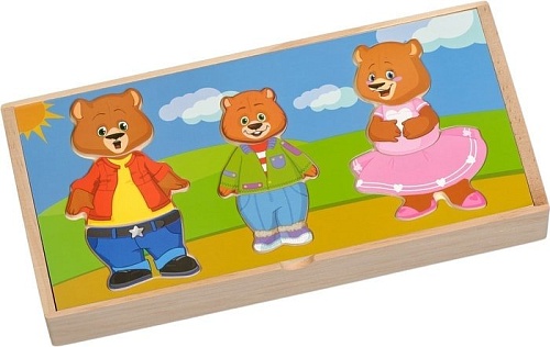 Мозаика/пазл Мир деревянных игрушек Три медведя Д164