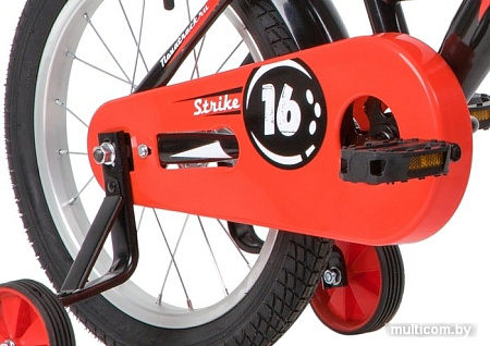 Детский велосипед Novatrack Strike 16 2020 163STRIKE.BKR20 (черный/красный)