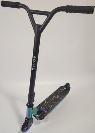 Трюковый самокат Ricos Fiery JL-303 (черный/разноцветный)