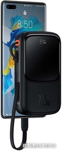 Внешний аккумулятор Baseus Qpow Pro with cable Type-C built-in 22.5W 20000mAh (черный)