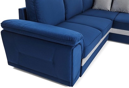 Угловой диван PirroGroup Консул угловой (правый, велюр, velvet blue)