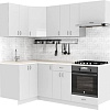 Готовая кухня S-Company Клео глосc 1.2x2.1 левая (белый глянец/белый глянец)
