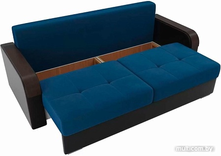 Диван Лига диванов Мейсон 102137 (синий/черный)