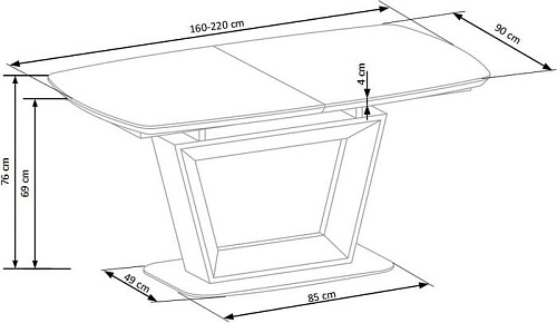 Обеденный стол Halmar Blacky