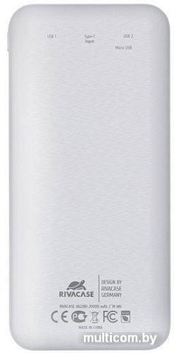Портативное зарядное устройство Rivacase VA2280 20000mAh (белый)