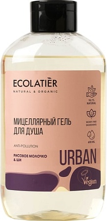 Косметика по уходу за телом Ecolatier Гель для душа мицеллярный Urban рисовое молочко и ши 600 мл