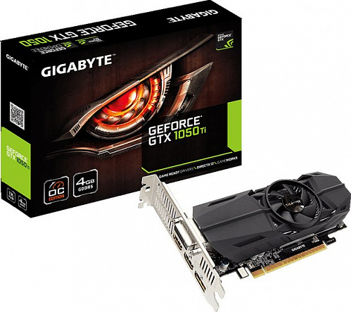Видеокарта Gigabyte GeForce GTX 1050 Ti OC Low 4GB GDDR5 [GV-N105TOC-4GL]