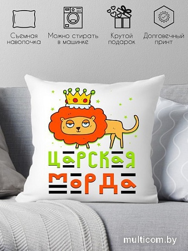 Декоративная подушка Print Style Царская морда 40x40plat42