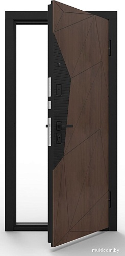 Металлическая дверь Guard Combi Mirror шпон корица/шагрень белая (86x205, правая)