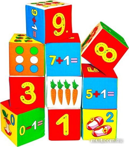 Кубики Мякиши Умная Математика (10 шт)