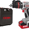 Ударная дрель-шуруповерт Crown CT21093HMX-4 BMC (с 2-мя АКБ, кейс)