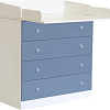 Детский комод Polini Kids Simple 1580 (белый/синий)