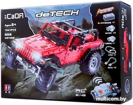 Конструктор CaDa Detech радиоуправляемый Adventure Off-Road Wrangler Jeep C61006W