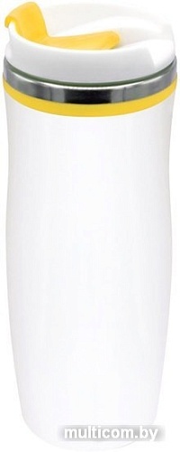 Термокружка UTTA Latte 5003.06 0.42л (белый/желтый)