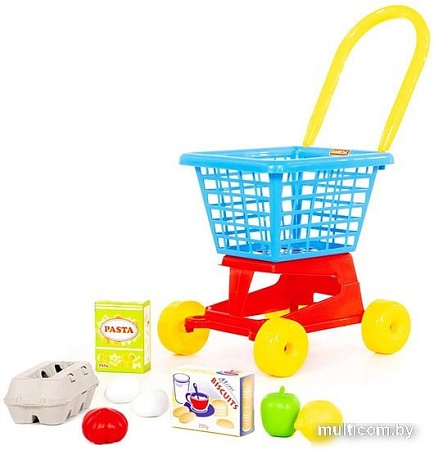 Тележка игрушечная Полесье Supermarket №1 с набором продуктов 67890